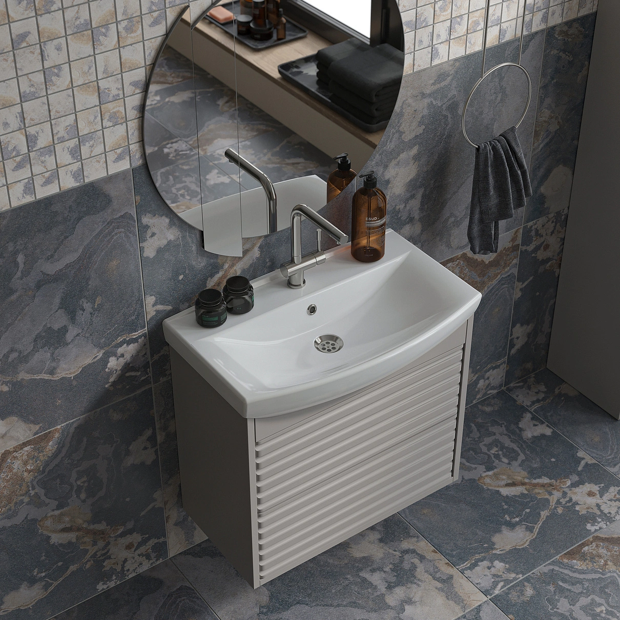 Раковина КЕРАМИН КЛЕРМОНТ 60 белый глянец CDB00029854 (4810531147244)