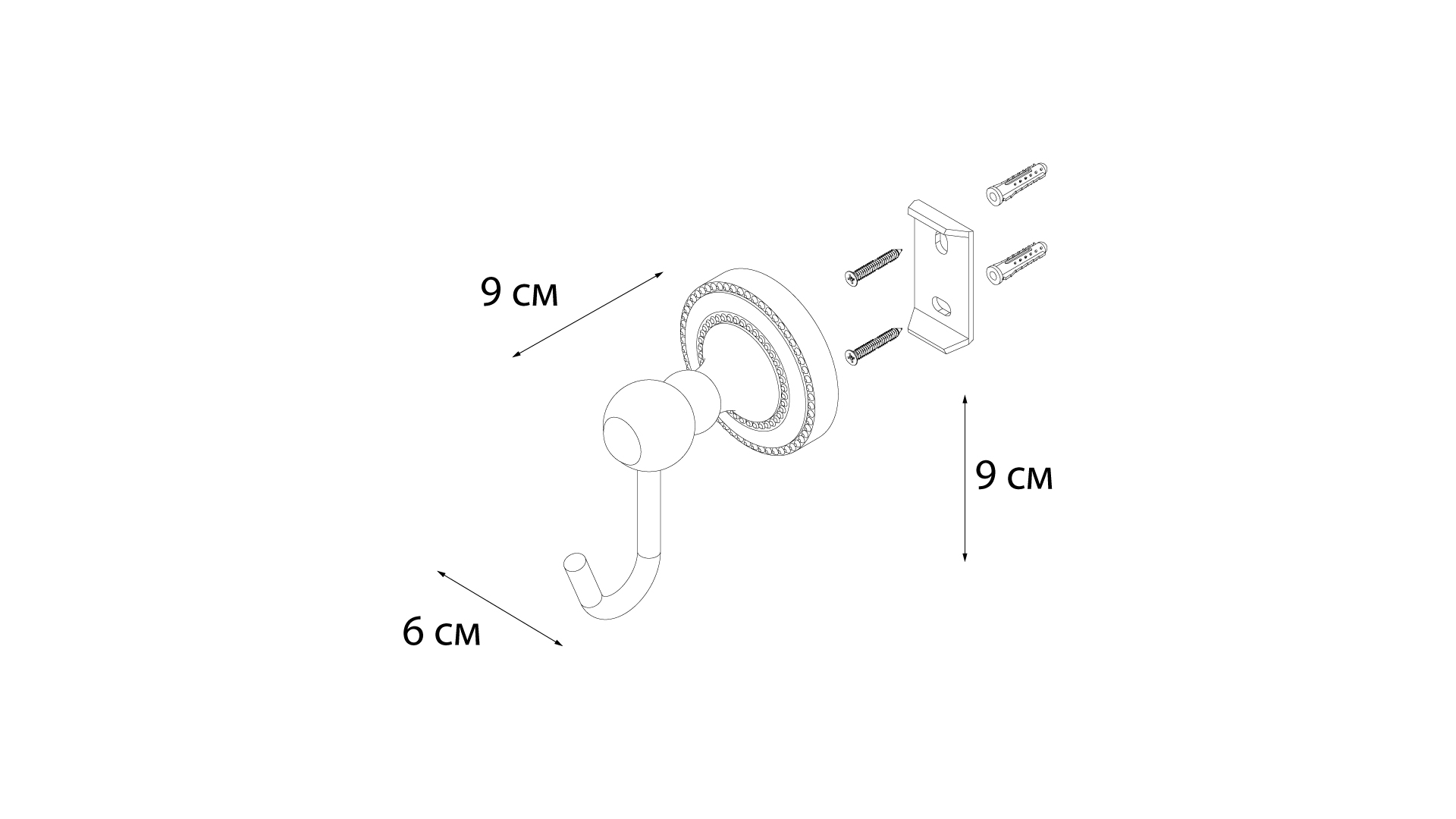 Крючок одинарный FIXSEN Style (FX-41105)
