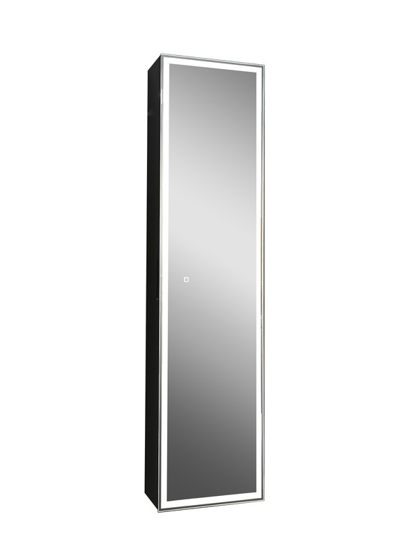 Зеркало-шкаф Mirror Box black Led 400х1600