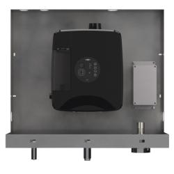 Универсальный встраиваемый блок с сушилкой для рук, смесителем для воды и дозатором для мыла 12053.C