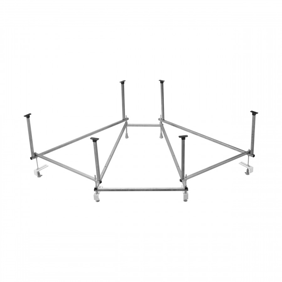 Монтажный комплект для ванны КАРИБЫ 140х140 см. (рама, слив-перелив с сифоном, крепеж к стене, крепе