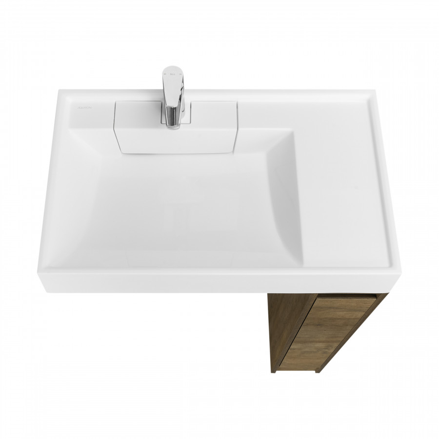 Тумба без фасада ЛОНДРИ 20 (под раковину РЕЙН 80), под с/маш., дуб кантри