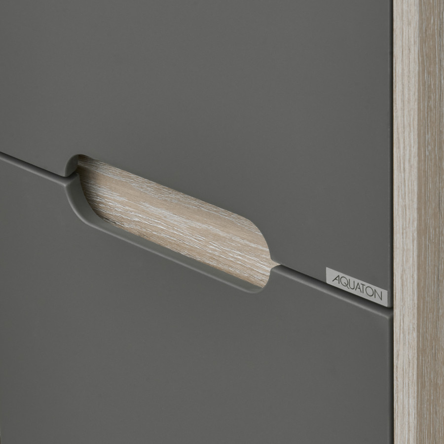 Шкаф-колонна ОЛИВИЯ 40, подвесная, грей, дуб ойстер