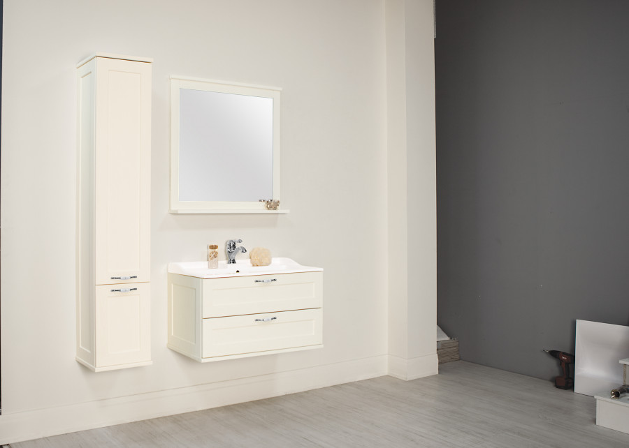 Зеркало ЛЕОН 80, дуб бежевый