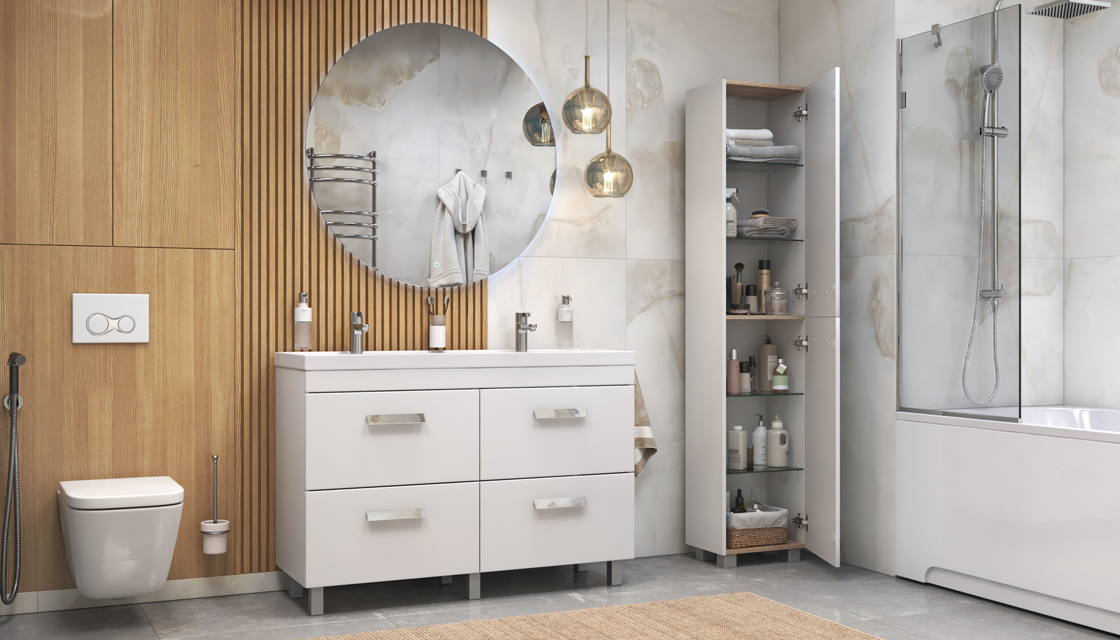 Шкаф VELVEX Orlando 400 белый матовый