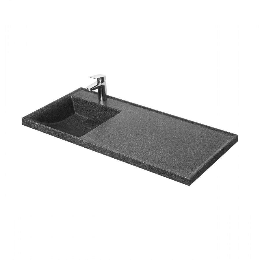 Раковина ЛОНДРИ 105, левая, графит