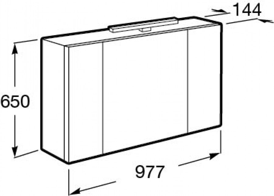 ETNA Зеркальный шкаф 100, дуб верона, ROCA