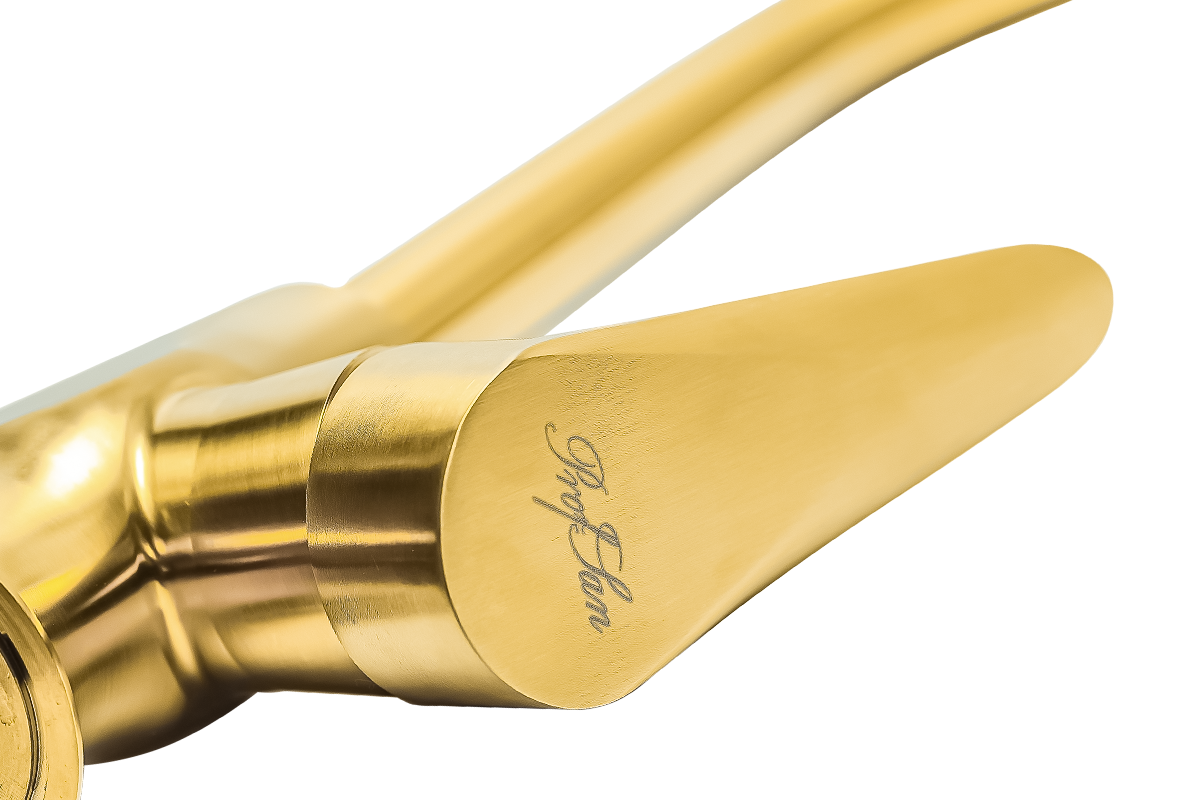 Смеситель для кухни ПРОФСАН ПСМ-303-3 STEEL нержавеющая сталь AISI-304 тип См-МОЦБА Золото