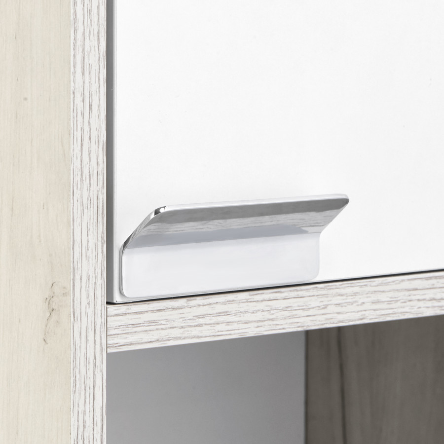 Шкаф ФЛАЙ 35, подвесной, одностворчатый, правый, белый, дуб крафт