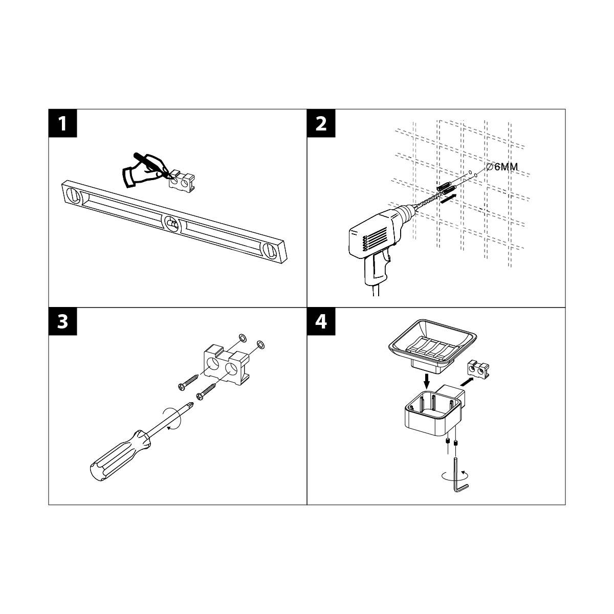 Мыльница SMOOTH LINE с держателем, графит