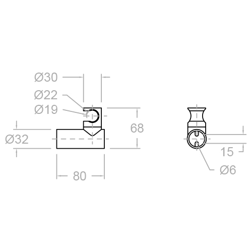 Держатель лейки латунь 372602NM матовый черный