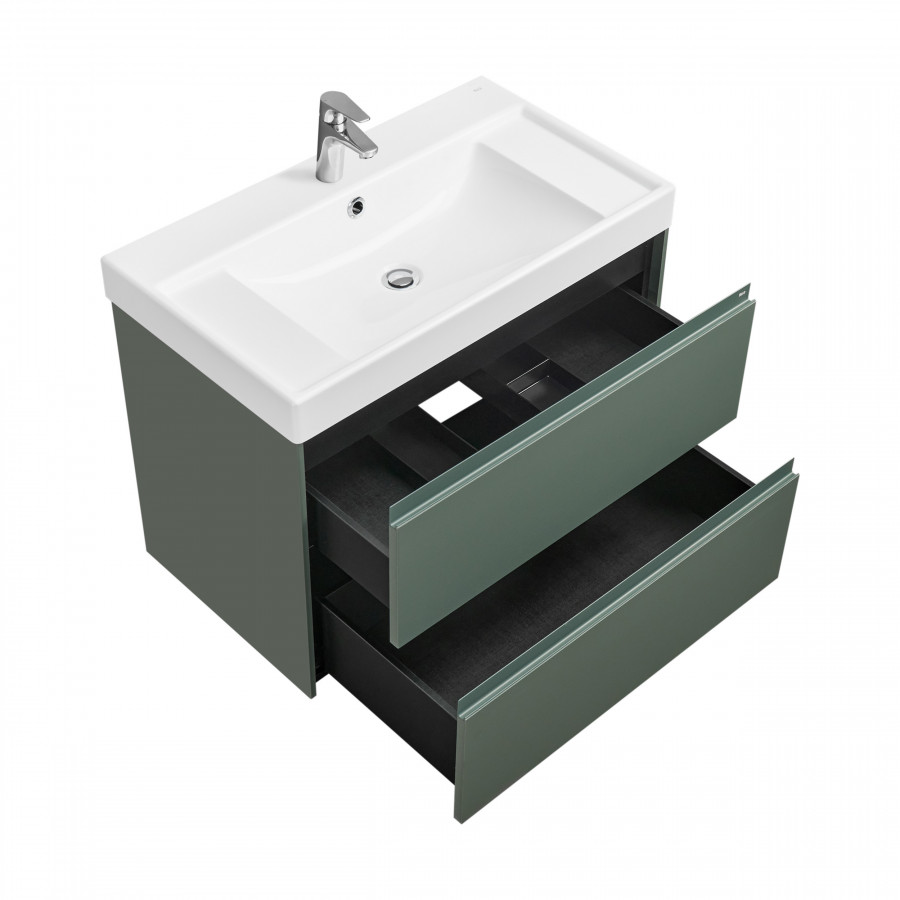 ONA Модуль для раковины 800 мм, 785x450x565 мм, с 2 ящиками, зеленый матовый, ROCA