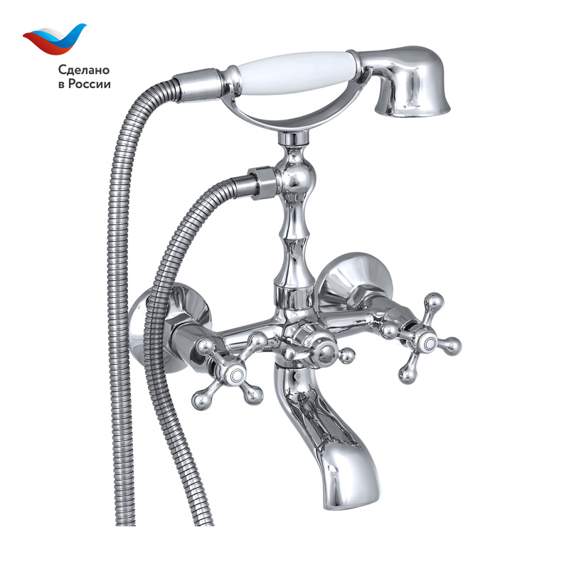 Смеситель для ванны СЛАВЕН Коттедж СЛ-ДВ-А30 хром