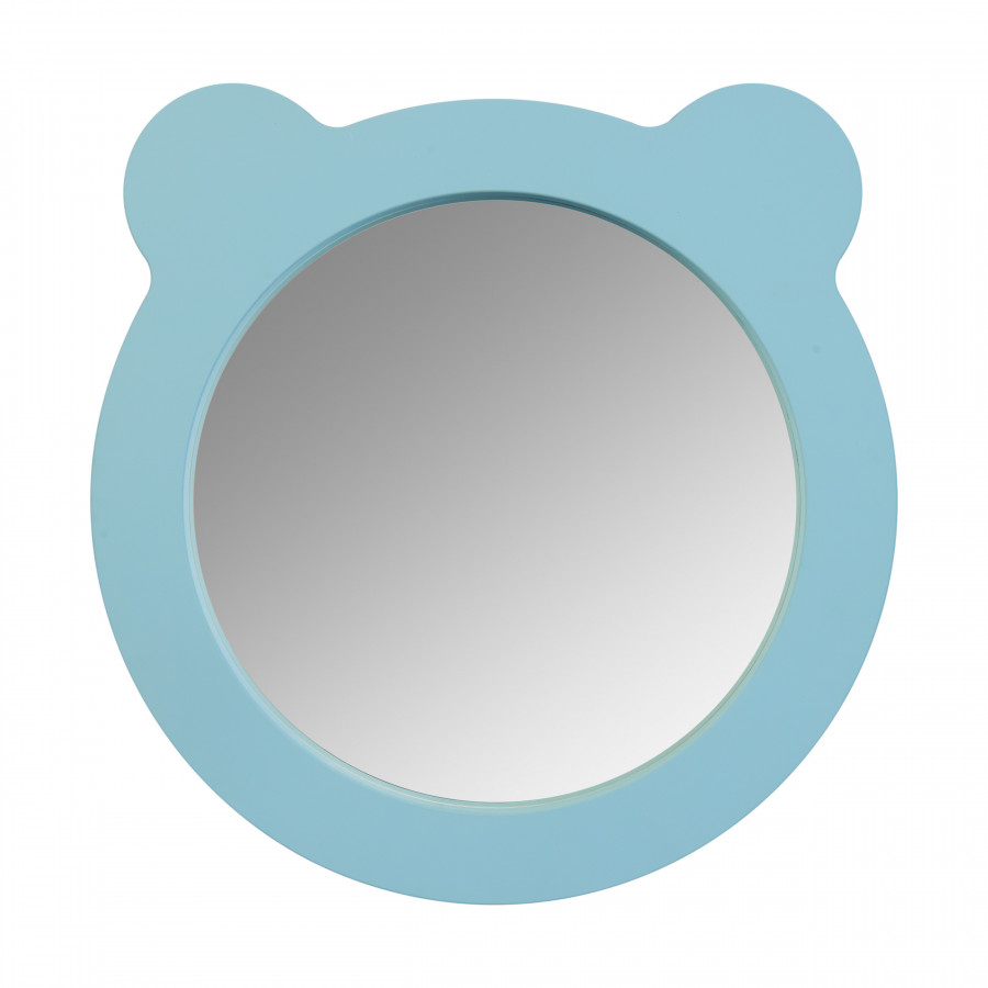 Зеркало КАСПЕР МИШКА , круглое, голубой матовый