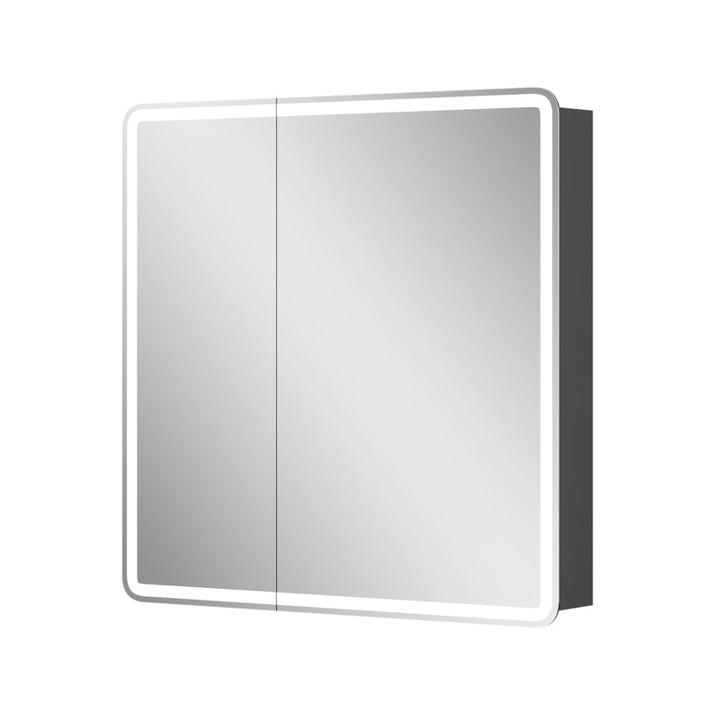 Зеркальный шкаф EQUIL Eltoro LED 80 черный софт