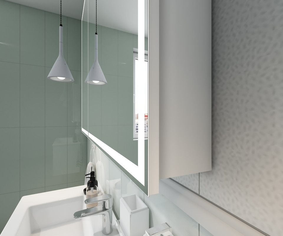 Зеркало-шкаф Allure Led 1000х800 с датчиком движения, розеткой