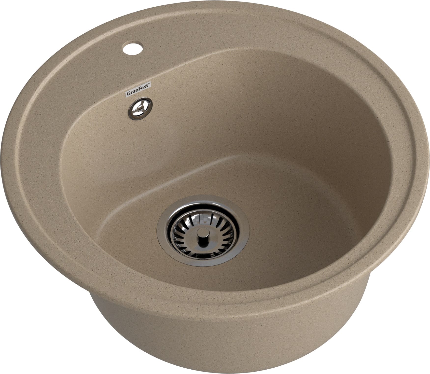 GRANFEST Мойка композит RONDO GF-R--510  D=510мм  песочный   арт.GF-