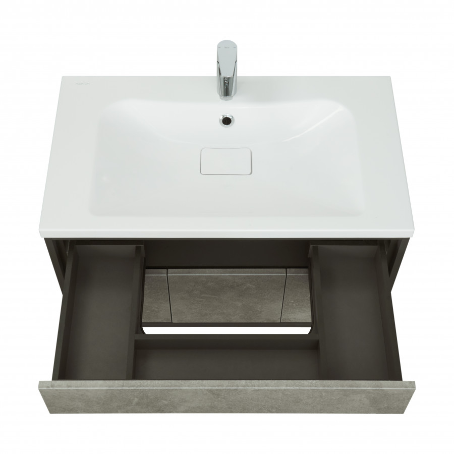 Тумба УЭЛЬС 80, графит (под раковину БРУК 80)