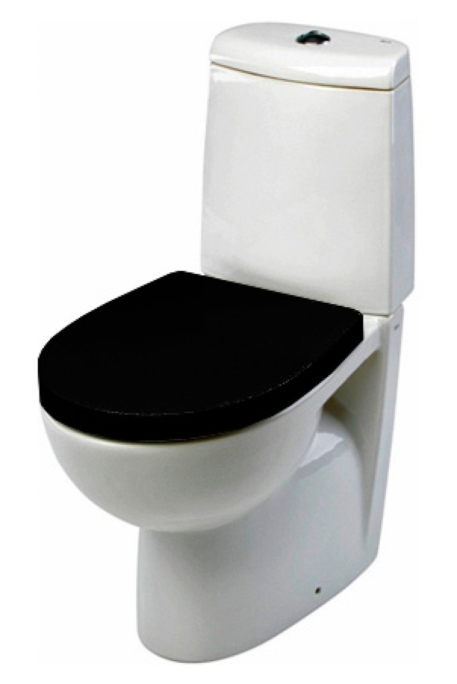 VICTORIA NORD Сиденье (белое) и крышка (черная) для унитаза, дюропласт., с механизмом Soft-Closing, 