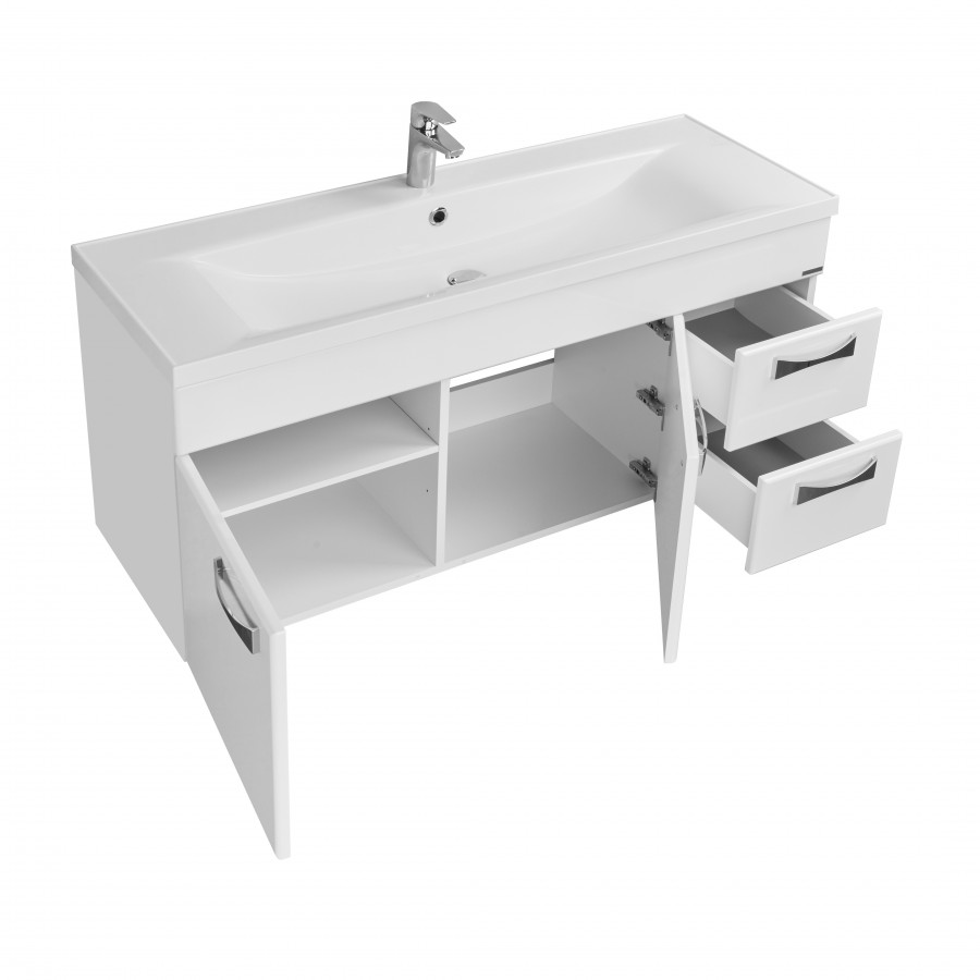 Тумба ДИОР 120, белая (под раковину АЙРИС 120, АЙРИС М 120, ПРЕМЬЕР М 120, ПРЕМЬЕР 120)