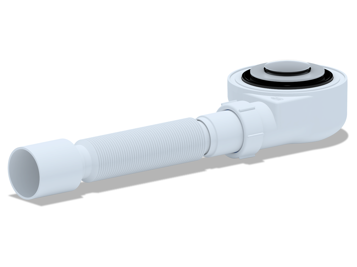 Сифон для душевого поддона АНИ Пласт E455CL 1 1/2 дюйма 50 клик-клак с гибкой трубой 40х50