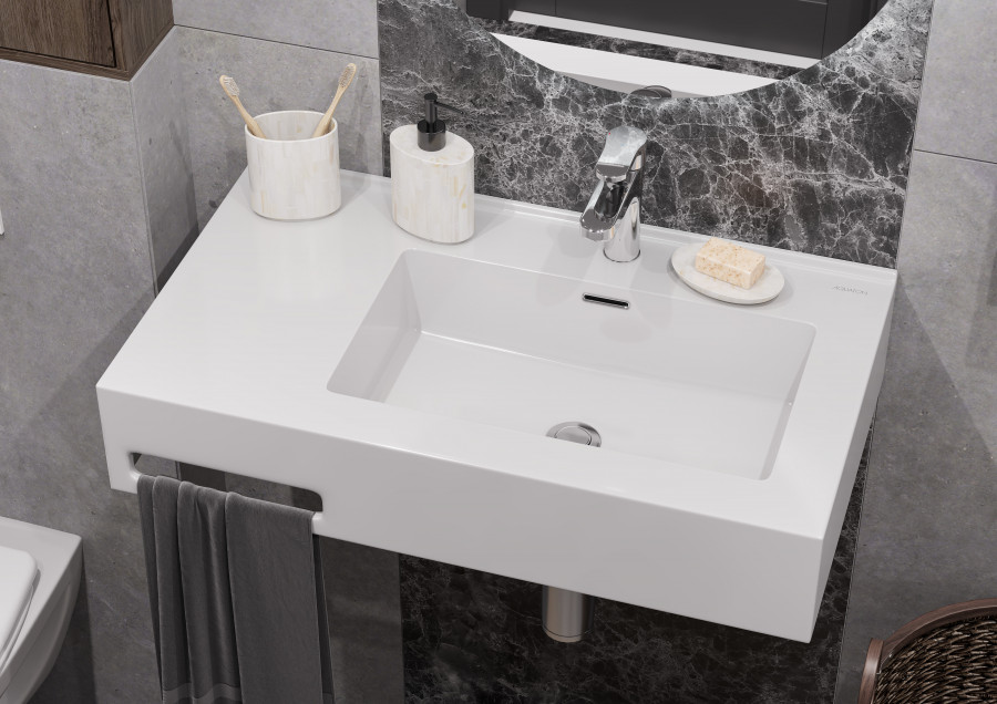 Раковина КВАДРО Про 80, правая