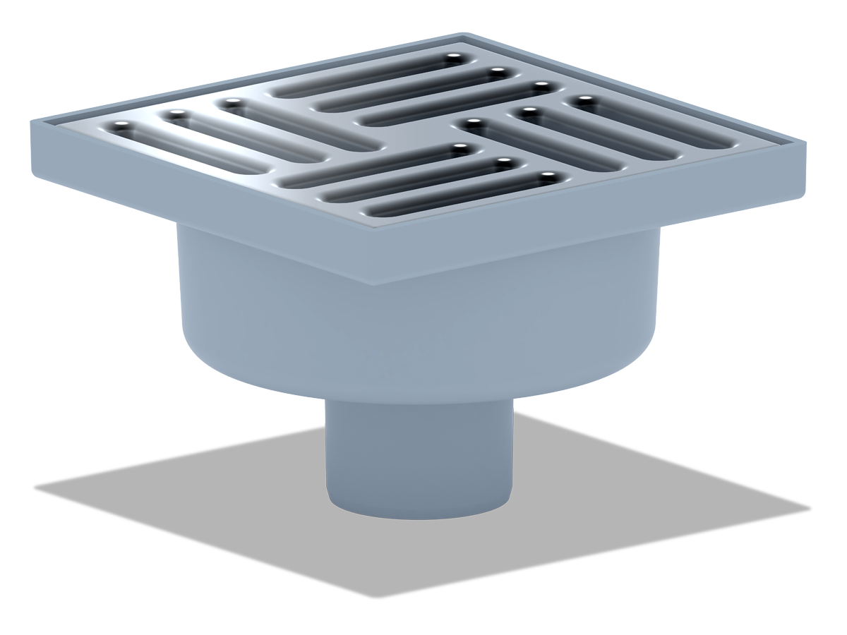 Трап верт вып. 50 решетка из нерж. стали 150х150, ANI PLAST