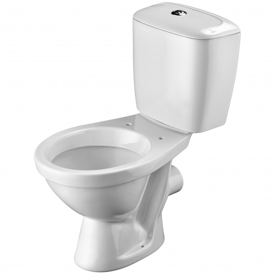 ПАЛЛАДА Унитаз-компакт, горизонт. выпуск, 2-х реж. арматура, сиденье полипропилен. САНТЕК