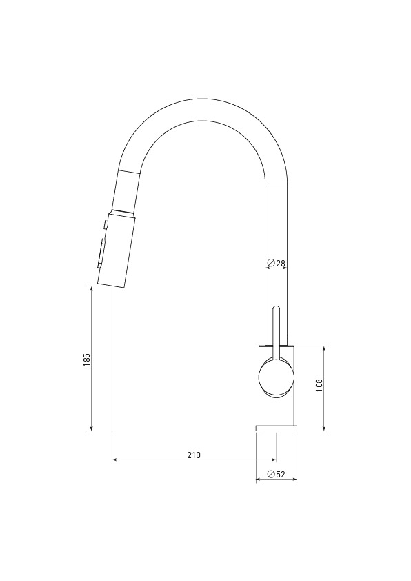 Смеситель для кухни TOKITO AISAI нержавеющая сталь (TOK-AIS-1023SS)