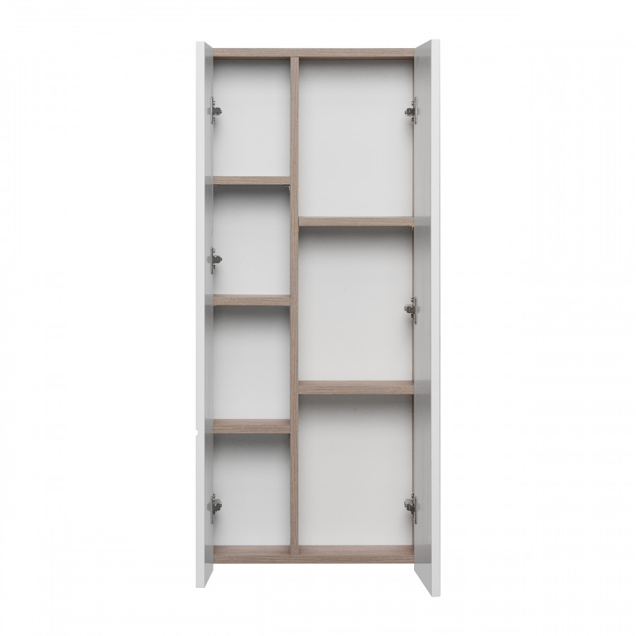 Модуль подвесной МИШЕЛЬ 43, дуб эндгрейн, белый