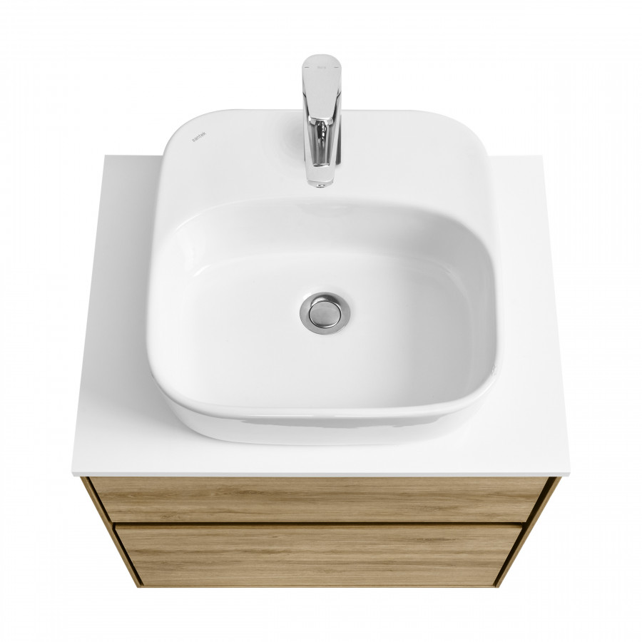 Тумба ЛИБЕРТИ 60, 2 ящ., подвесная, дуб эльвезия (под раковину ЭЛИНА 60, MILA 35, MILA 40, ОДРИ 42)