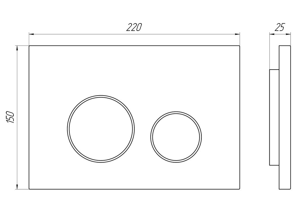 Инсталляция для унитаза 40 см АНИ Пласт WCP4131 1300х400х225 мм с круглой клавишей хром