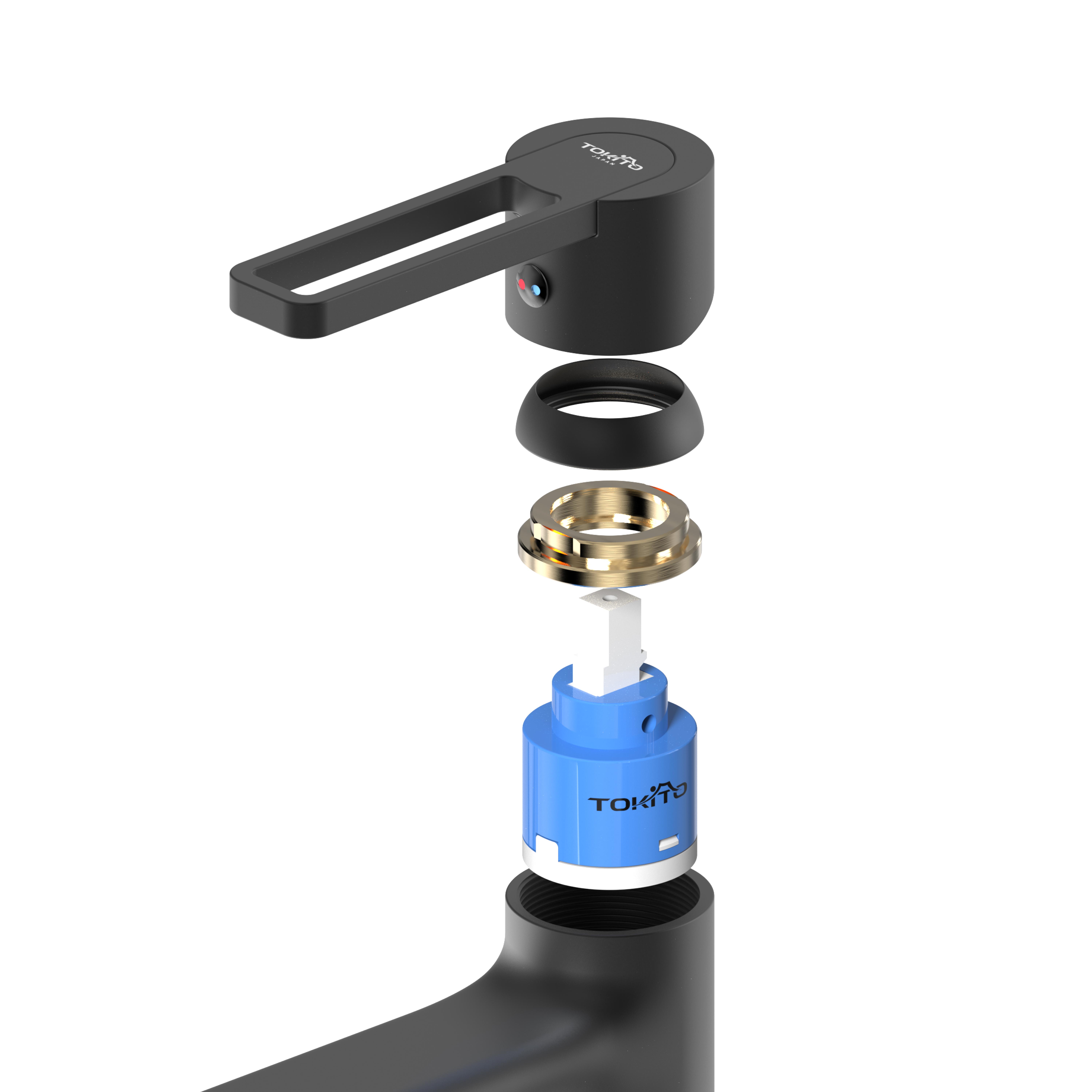 Смеситель для раковины TOKITO KUDO черный (TOK-KUD-1011)