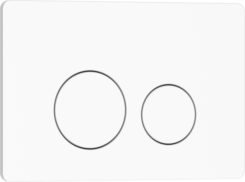 Кнопка смыва IBERICA BLANCA INOX-O нержавеющая сталь, белый матовый (IB.B081.001.000)