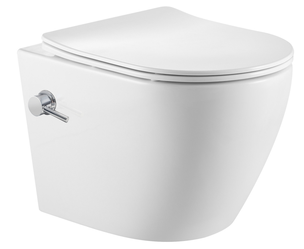 Унитаз подвесной IBERICA BLANCA BILBAO ALTO BIDE Tornado с функцией биде, белый (IB.BLA.234.1B1B)