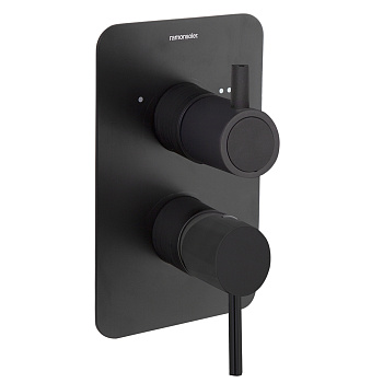 Встраиваемый смеситель для душа ODISEA 391512SNM матовый черный на 2 выхода