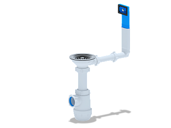 Сифон для мойки АНИ Пласт Грот A0145 3 1/2 дюйма 40 с жестким переливом