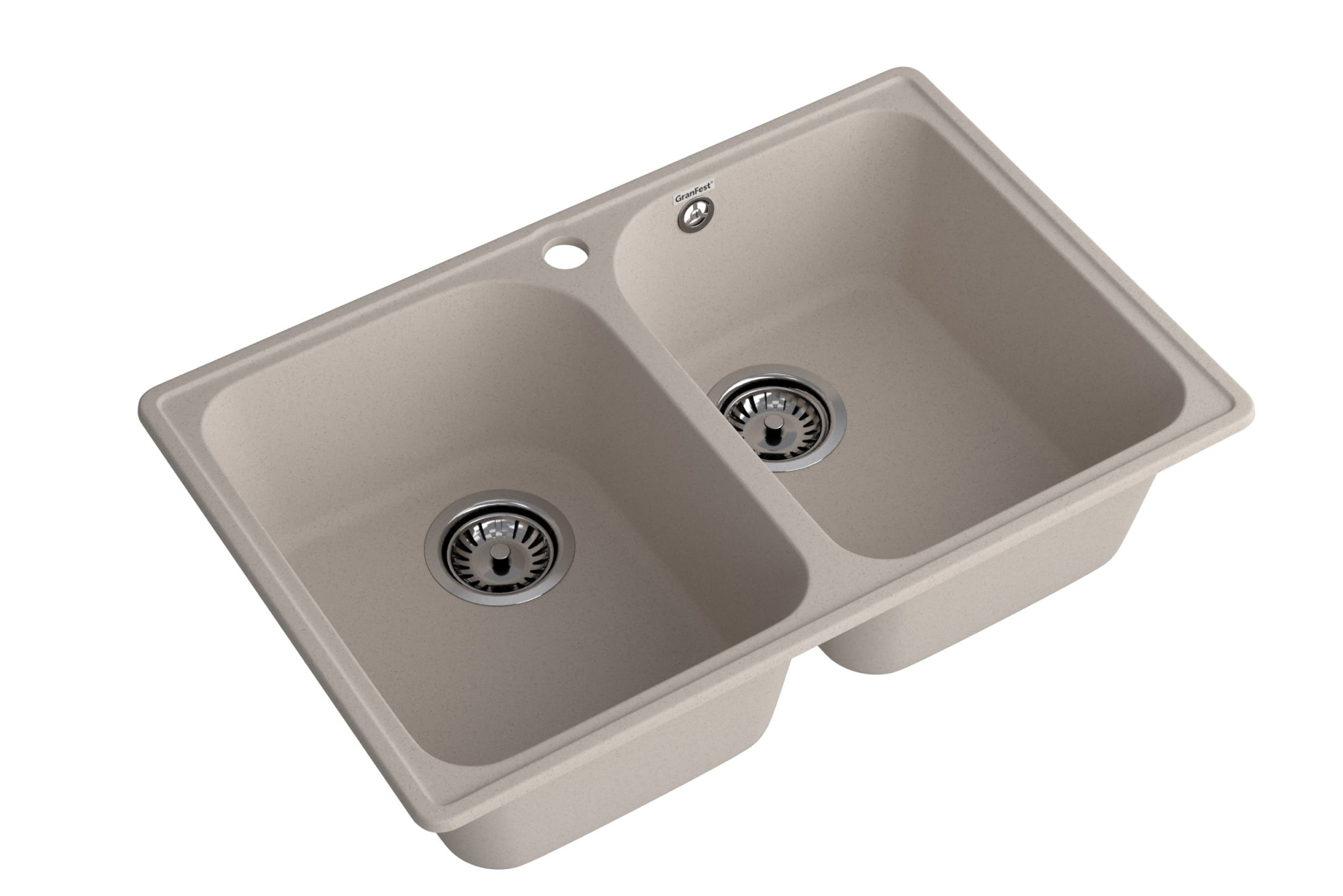 GranFest QUARZ (ECO-15) Мойка 2 чаши 740*480 (песок)