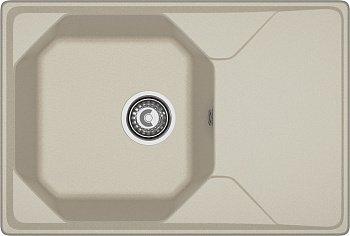 GRANFEST Мойка композит UNIQUE, GF-U-740L, чаш+кр 740*500, топаз
