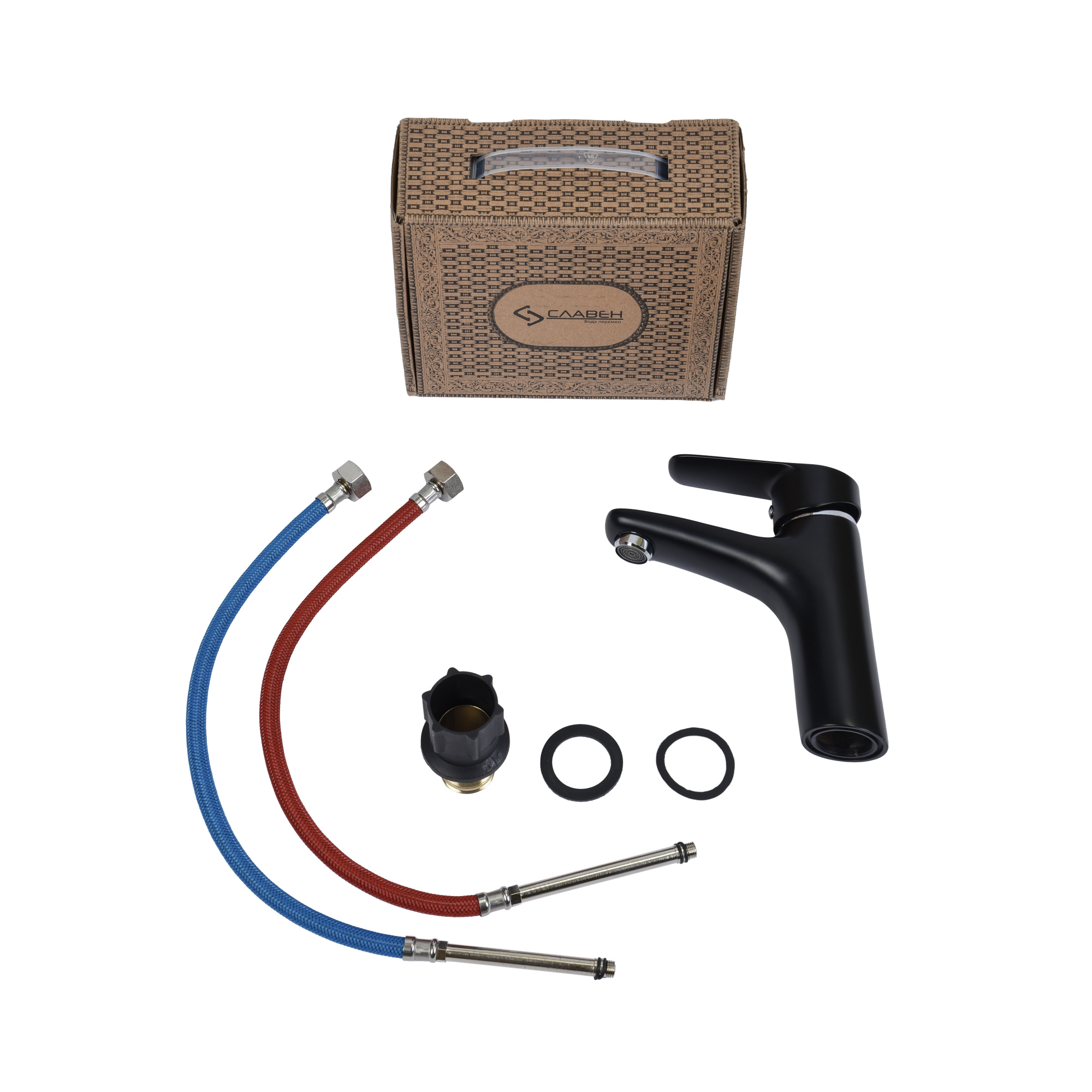 Смеситель для раковины СЛАВЕН Коттедж СЛ-ОД-Г1Ч черный