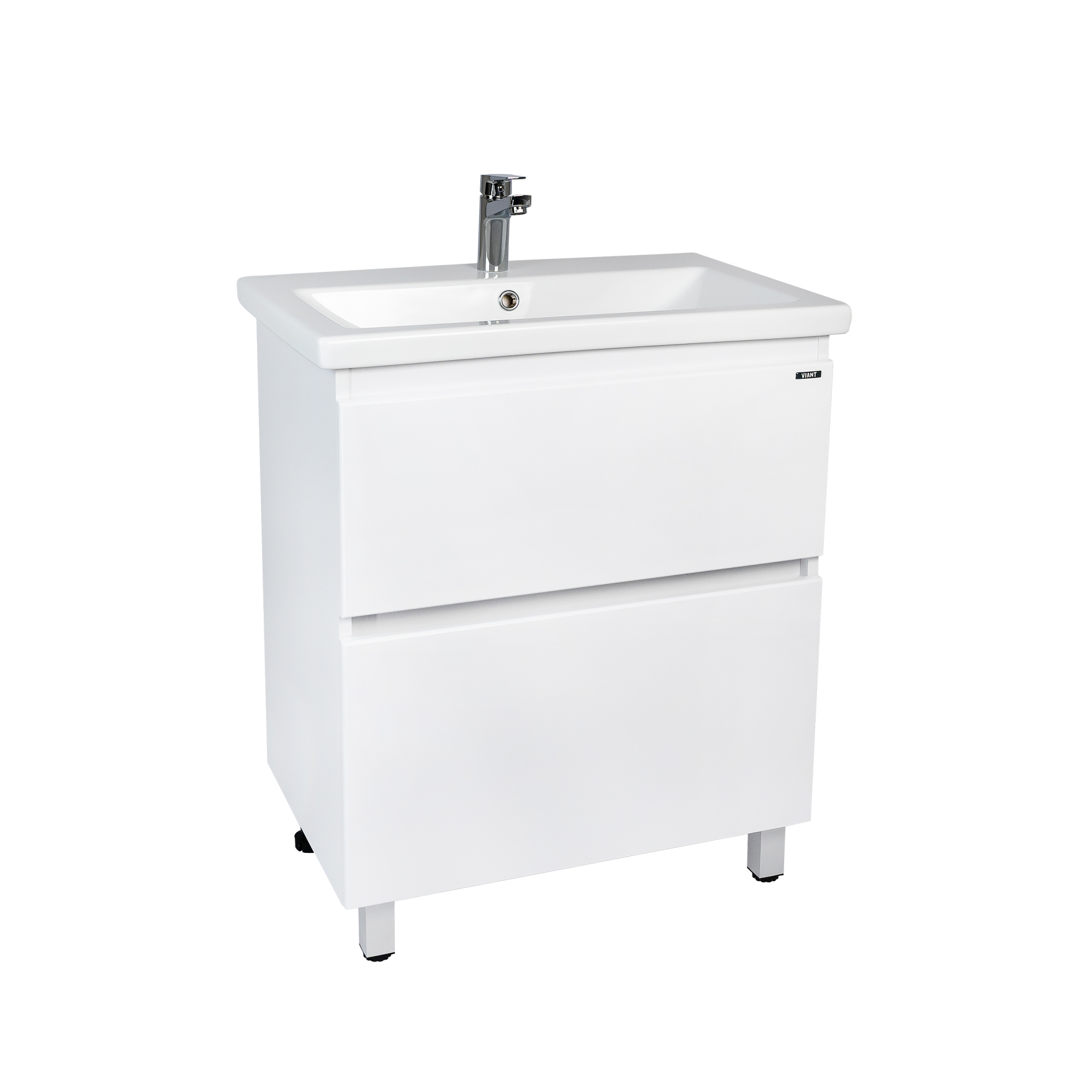 Тумба под раковину VIANT МАЛЬТА 70 напольная белый (VMAL70COBEL-T2Y)