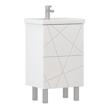 Тумба под раковину VIGO Geometry 2-50 напольная белый (tn.bsf.GEO.FOS.50.2Y)