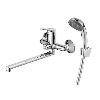 DR21 Смеситель для ванны, пов.излив 272мм, р/ОД, хром, DR, DR21043
