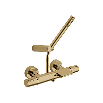 Термостатический смеситель для душа наружнего монтажа с каскадным изливом и душевым комплектом TZAR 