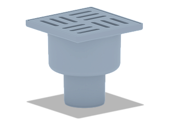 Трап для душа АНИ Пласт TQ5204 DN50 вертикальный нерегулируемый с сухим затвором и решёткой из пластика 100х100 мм