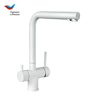 Смеситель для кухни СЛАВЕН Город СЛ-ОД-Д76 с подключением фильтра белый