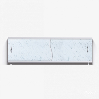 ПРЕМЬЕР Экран для ванны 150 см, полистирол,(серые облака-019), ALAVANN