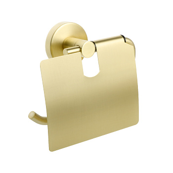 Бумагодержатель с крышкой золото-сатин FIXSEN Comfort Gold FX-87010)