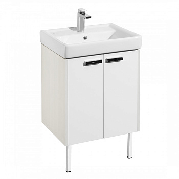 Тумба ЙОРК 60, белая, выбеленное дерево (под раковину ТИГОДА 60)