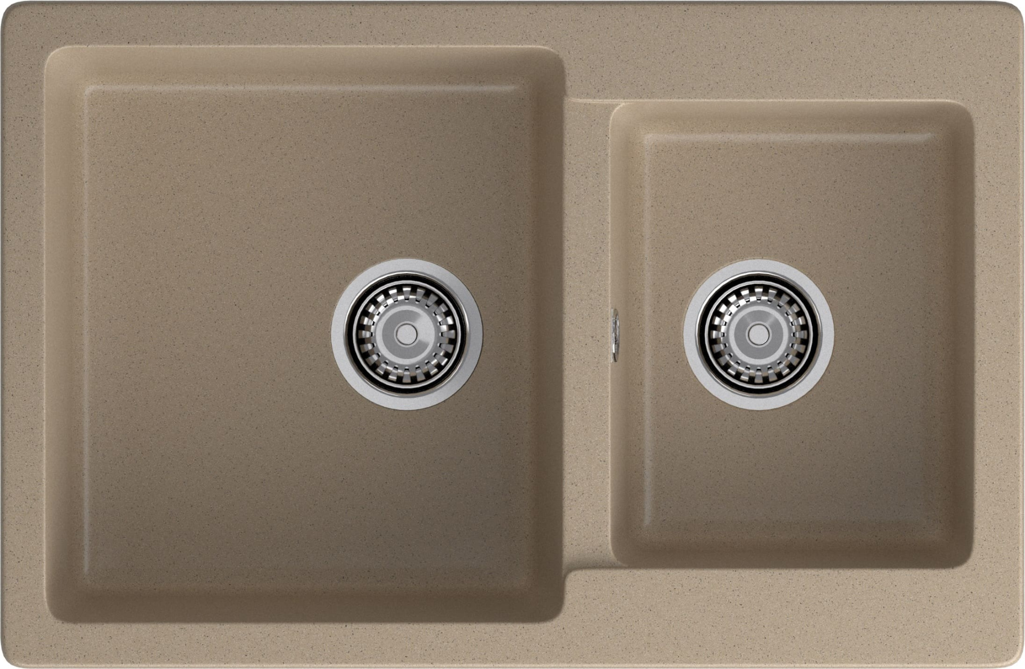 GRANFEST Мойка композит PRACTIK GF-P--780K  2 чаши 780*510 мм  песочный   арт.GF-